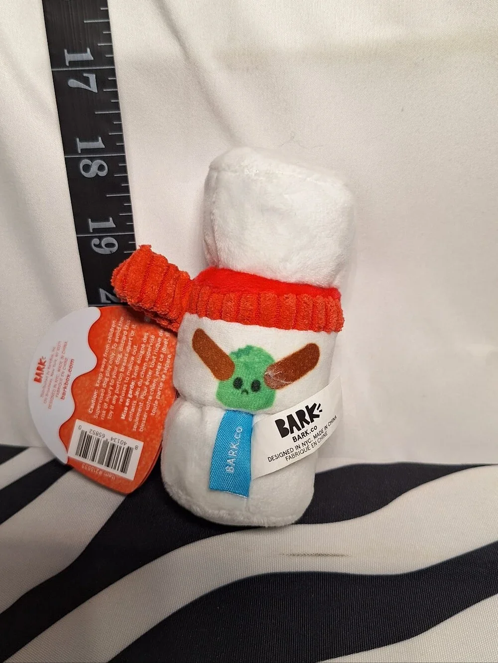 NWT Bark Toasty The Snowman Dog Toy XS-S